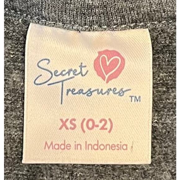 Secret Treasures Sweatshirt Sleep Top Moon Stars Gray XS Oversized - Picture 7 of 9